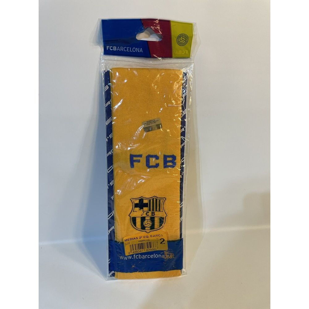FCB Barcelona Barca Soccer Yellow Socks Made in Spain
